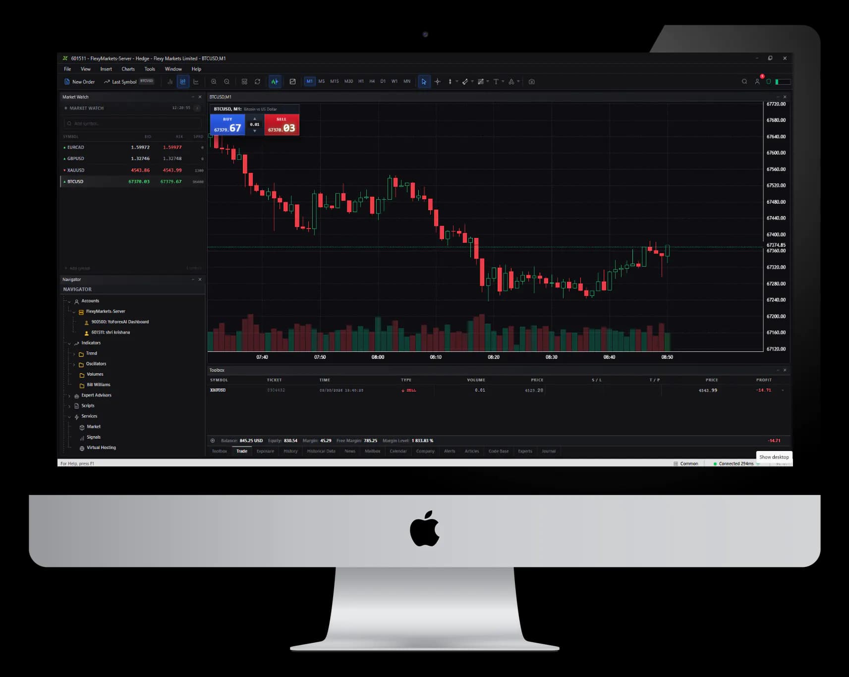 RTX5 Multi-Asset Trading Terminal Desktop Interface